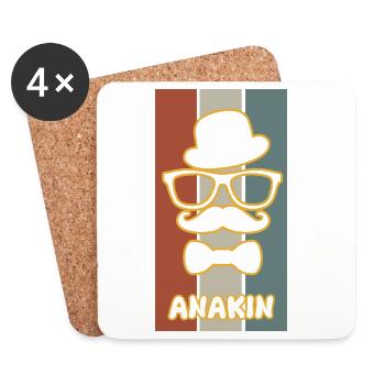 Cadeau pour Anakin - Dessous de verre (lot de 4) - blanc - Devant