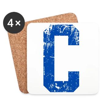 Letter c retro sport - Coasters (set of 4) - white - Front