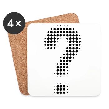 question mark - Coasters (set of 4) - white - Front