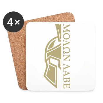 Molon Labe, viens le chercher ! - Dessous de verre (lot de 4) - blanc - Devant