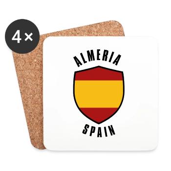 Almeria Shield Spain Flag - Coasters (set of 4) - white - Front