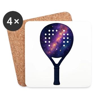 Raquette de Padel - Padeliste - Dessous de verre (lot de 4) - blanc - Devant