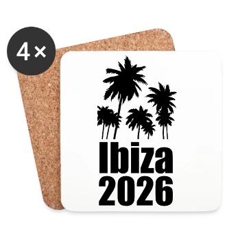 Ibiza 2026 - Untersetzer (4er-Set) - Weiß - Vorne
