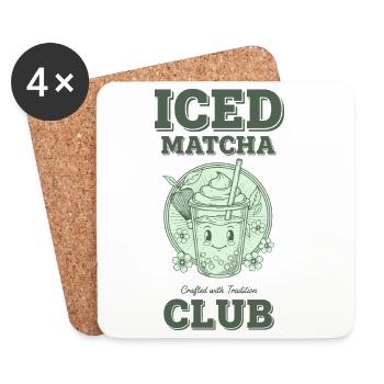 Iced Matcha Club Crafted With Tradition Matcha - Untersetzer (4er-Set) - Weiß - Vorne