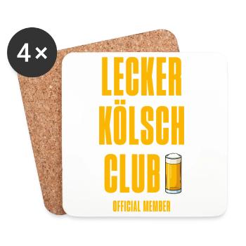 Lecker Kölsch Club Official Member Design - Coasters (set of 4) - white - Front