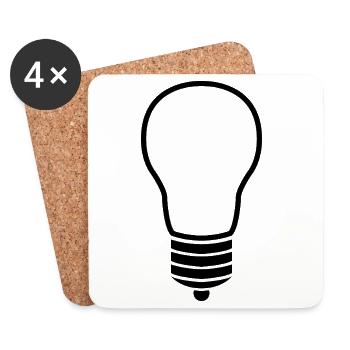 Light bulb - Coasters (set of 4) - white - Front
