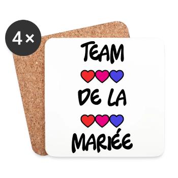 MARIEE. FUTURE MARIEE. EVJF. TEAM. TEAM MARIEE - Dessous de verre (lot de 4) - blanc - Devant