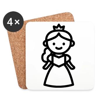 princess - Coasters (set of 4) - white - Front