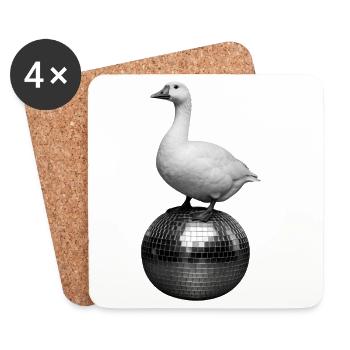 Goose Dancing Queen - weirdpeoplelovethis. - Untersetzer (4er-Set) - Weiß - Vorne