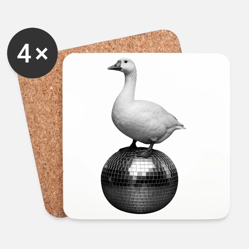 Goose Dancing Queen - weirdpeoplelovethis. - Untersetzer (4er-Set) - Weiß