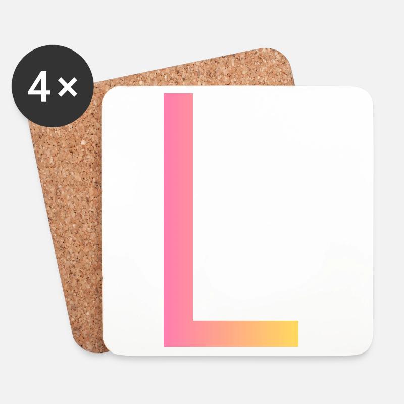L - Untersetzer (4er-Set) - Weiß