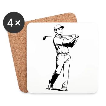 Golf - Coasters (set of 4) - white - Front