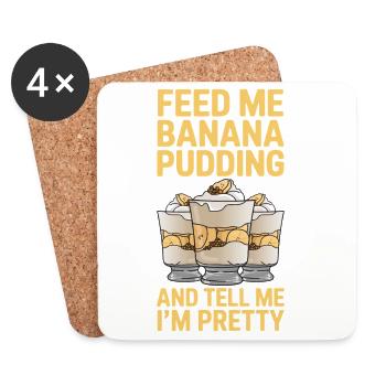 Banana Pudding Banana Pudding Gift - Coasters (set of 4) - white - Front
