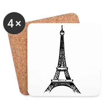 Eiffel tower - Coasters (set of 4) - white - Front