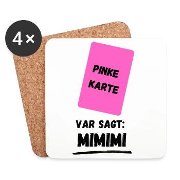 Pink Card - Coasters (set of 4) - white - Front