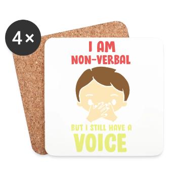 Autism Autistic Asperger's Syndrome - Coasters (set of 4) - white - Front
