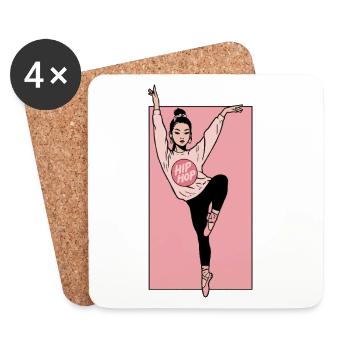 Female dancer #8 - Untersetzer (4er-Set) - Weiß - Vorne