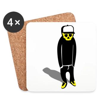 emo - Coasters (set of 4) - white - Front