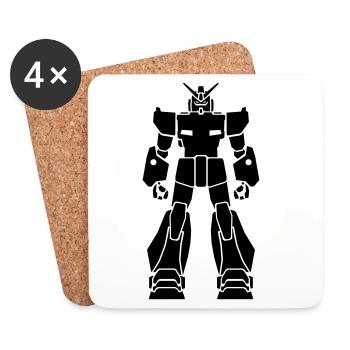Gundam_1 - Dessous de verre (lot de 4) - blanc - Devant