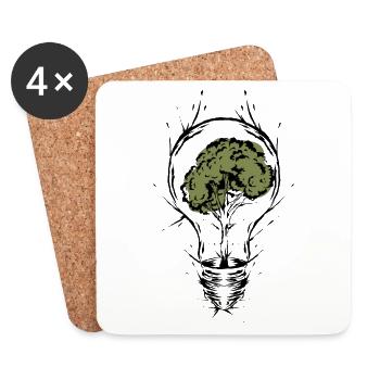 Environmental protection Climate protection Energy - Coasters (set of 4) - white - Front