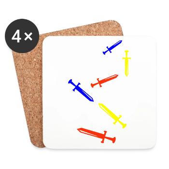 Sword Icon Icon - Coasters (set of 4) - white - Front