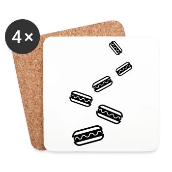 Burrito Icon - Coasters (set of 4) - white - Front