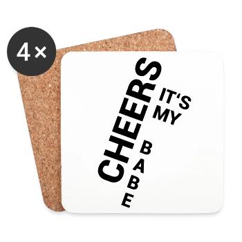 My Babe - Untersetzer (4er-Set) - Weiß - Vorne