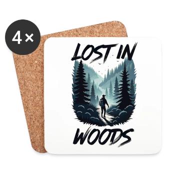 Perdu dans le bois Voyage dans la forêt - Dessous de verre (lot de 4) - blanc - Devant