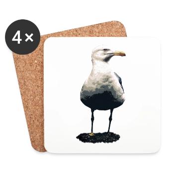 mouette - Dessous de verre (lot de 4) - blanc - Devant