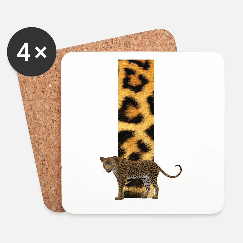 leopard i - Untersetzer (4er-Set) - Weiß