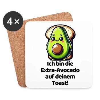 Je suis l’avocat supplémentaire sur votre toast ! - Dessous de verre (lot de 4) - blanc - Devant