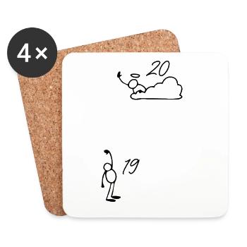 20 Years 20th Anniversary Gift - 20 Years - Coasters (set of 4) - white - Front