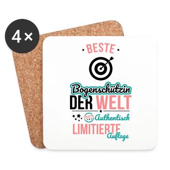Best Archer in the World - 100% Authentic - Coasters (set of 4) - white - Front