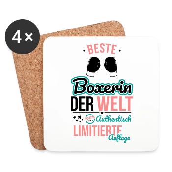 Best Boxer in the World - 100% Authentic - Coasters (set of 4) - white - Front