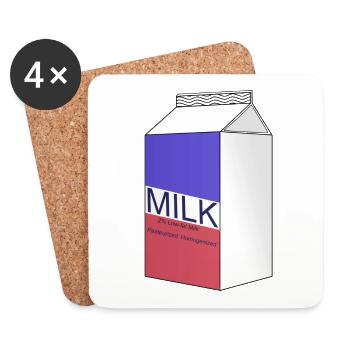 milk - Coasters (set of 4) - white - Front
