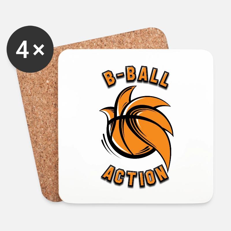 Bball - Untersetzer (4er-Set) - Weiß