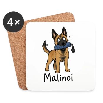 Malinoi Malinois Welpe - Untersetzer (4er-Set) - Weiß - Vorne