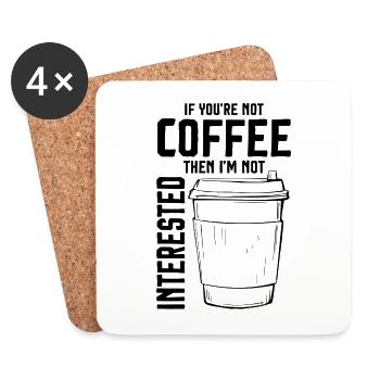 coffee coffee - Coasters (set of 4) - white - Front