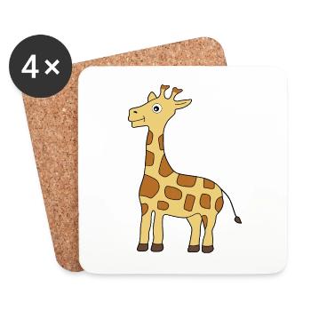 Giraffe - Untersetzer (4er-Set) - Weiß - Vorne