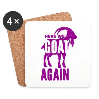 Goat - Buck - Goat - Farm - Zoo - Holiday - Coasters (set of 4) - white - Front