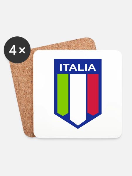 Flag Italy - Coasters (set of 4) - white