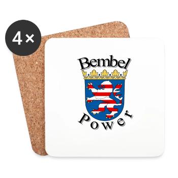 Bembel Power - Untersetzer (4er-Set) - Weiß - Vorne