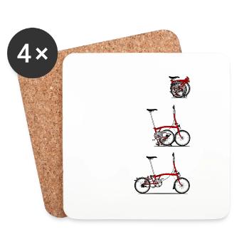 I Love My Folding Brompton Bike - Coasters (set of 4) - white - Front
