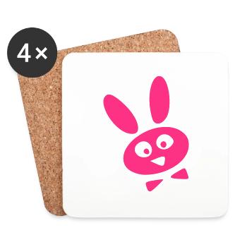 hase - Untersetzer (4er-Set) - Weiß - Vorne