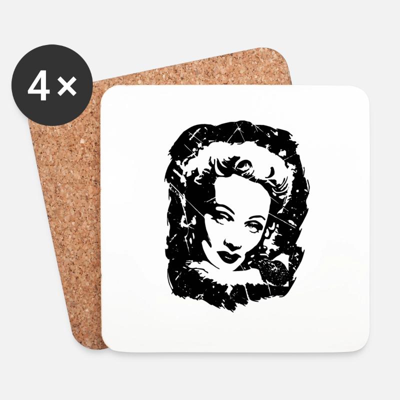 Marlene Dietrich - Untersetzer (4er-Set) - Weiß
