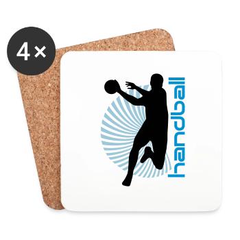 Spiral Handballer - Dessous de verre (lot de 4) - blanc - Devant