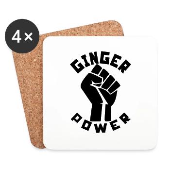Ginger Power - Coasters (set of 4) - white - Front