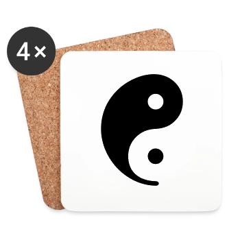 YIN & YANG - juste 01 - Dessous de verre (lot de 4) - blanc - Devant