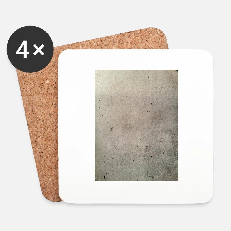 Vintage Beton Mauer - Untersetzer (4er-Set) - Weiß