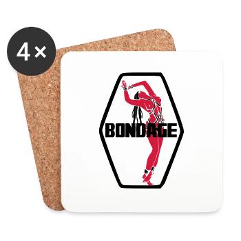 bondage - Untersetzer (4er-Set) - Weiß - Vorne